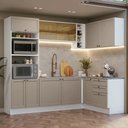 Ver imagem 1 de Armário de Cozinha Completa de Canto 399 Cm Branco/crema Vik Madesa 02