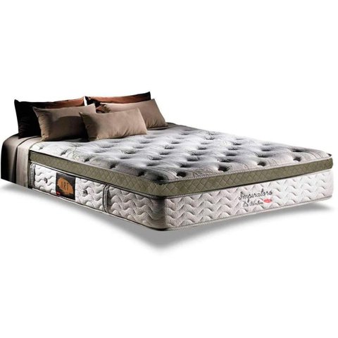 Colchão Queen Espuma Viscoelástico Visco Molas Ensacadas Masterpocket Imperatore Eco Bamboo Euro
