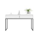 Ver imagem 3 de Aparador Buffet Industrial 2 Gavetas MDP 110cm Branco e Preto Metalic Casah