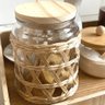 Kit 10 Potes Herméticos Vidro com Sisal Tampa Madeira Wolff 750ml Porta Mantimentos  - 8
