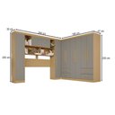 Ver imagem 4 de Guarda-roupa Casal Modulado Andorra 10 Portas 4 Gavetas Jequitibá/granizo - Pnr Móveis