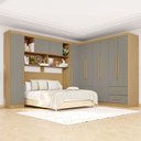 Ver imagem 1 de Guarda-roupa Casal Modulado Andorra 10 Portas 4 Gavetas Jequitibá/granizo - Pnr Móveis