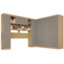 Ver imagem 3 de Guarda-roupa Casal Modulado Andorra 10 Portas 4 Gavetas Jequitibá/granizo - Pnr Móveis