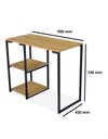 Ver imagem 7 de Mesa de Apoio Escrivaninha com Estante Prateleira Nic 900 mm Cor:Preto/Naturale