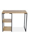 Ver imagem 3 de Mesa de Apoio Escrivaninha com Estante Prateleira Nic 900 mm Cor:Preto/Naturale