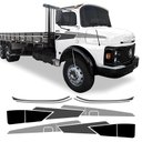 Ver imagem 1 de Adesivo Faixa Lateral Mercedes Mb 1113 1313 1513 Teu Adesivo Preto