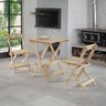 Conjunto Mesa Dobrável e 2 Cadeiras Espresso Móveis - 1
