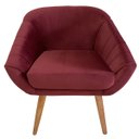 Ver imagem 3 de Poltrona Giovana em Sued Premium:marsala Pés Madeira Claro