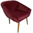 Ver imagem 1 de Poltrona Giovana em Sued Premium:marsala Pés Madeira Claro