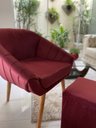 Ver imagem 4 de Poltrona Giovana em Sued Premium:marsala Pés Madeira Claro
