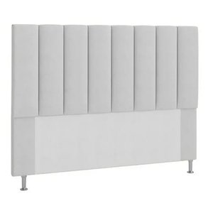 Cabeceira Estofada Libia 195CM King Courino Branco - D A DECOR