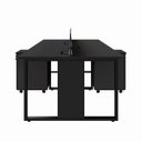 Ver imagem 5 de Mesa Dupla 2,40m P/ 4 Pessoas C/ 2 Gav. e Divisória Preto F5 Cor:preto