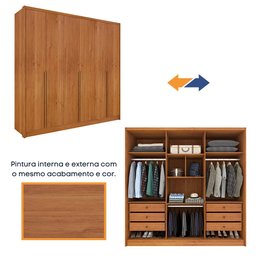 Guarda Roupa Casal 100% Mdf 6 Portas 6 Gavetas Fortuna Tcil Tcil Móveis Guarda Roupa Casal Fortuna 1 - 15