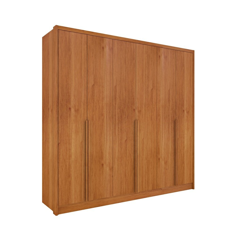 Guarda Roupa Casal 100% Mdf 6 Portas 6 Gavetas Fortuna Tcil Tcil Móveis Guarda Roupa Casal Fortuna 1 - 2