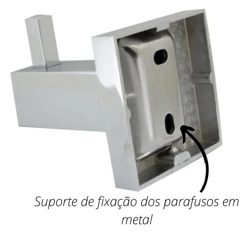 Cabide Simples Porta Toalhas Gancho Parede Aço Inox - 3