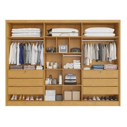 Guarda Roupa Valência 6 Postas 6 Gavetas Mdf - Mademarcs - 3