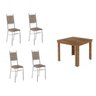 Conjunto Sala de Jantar Mesa Quadrada 4 Cadeiras Carraro - 2