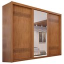 Ver imagem 2 de Guarda Roupa Casal 3 Portas de Correr 6 Gavetas Palissy Frisado com Espelho 100% Mdf