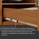 Ver mais imagens de Guarda Roupa Casal 3 Portas de Correr 6 Gavetas Palissy Frisado com Espelho 100% MDF Marrom/Rubi