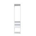 Ver imagem 5 de Guarda Roupa Closet Crpro-CLO004 2 Gavetas MDP Fosco com Cabideiro Branco Multimóveis 40cm
