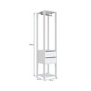 Ver imagem 3 de Guarda Roupa Closet Crpro-CLO004 2 Gavetas MDP Fosco com Cabideiro Branco Multimóveis 40cm