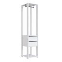 Ver imagem 2 de Guarda Roupa Closet Crpro-CLO004 2 Gavetas MDP Fosco com Cabideiro Branco Multimóveis 40cm