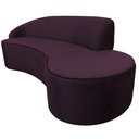Ver imagem 2 de Sofá Curvo 03 Lugares 210cm Eron Braço Direito Veludo Roxo - Nexta Casa