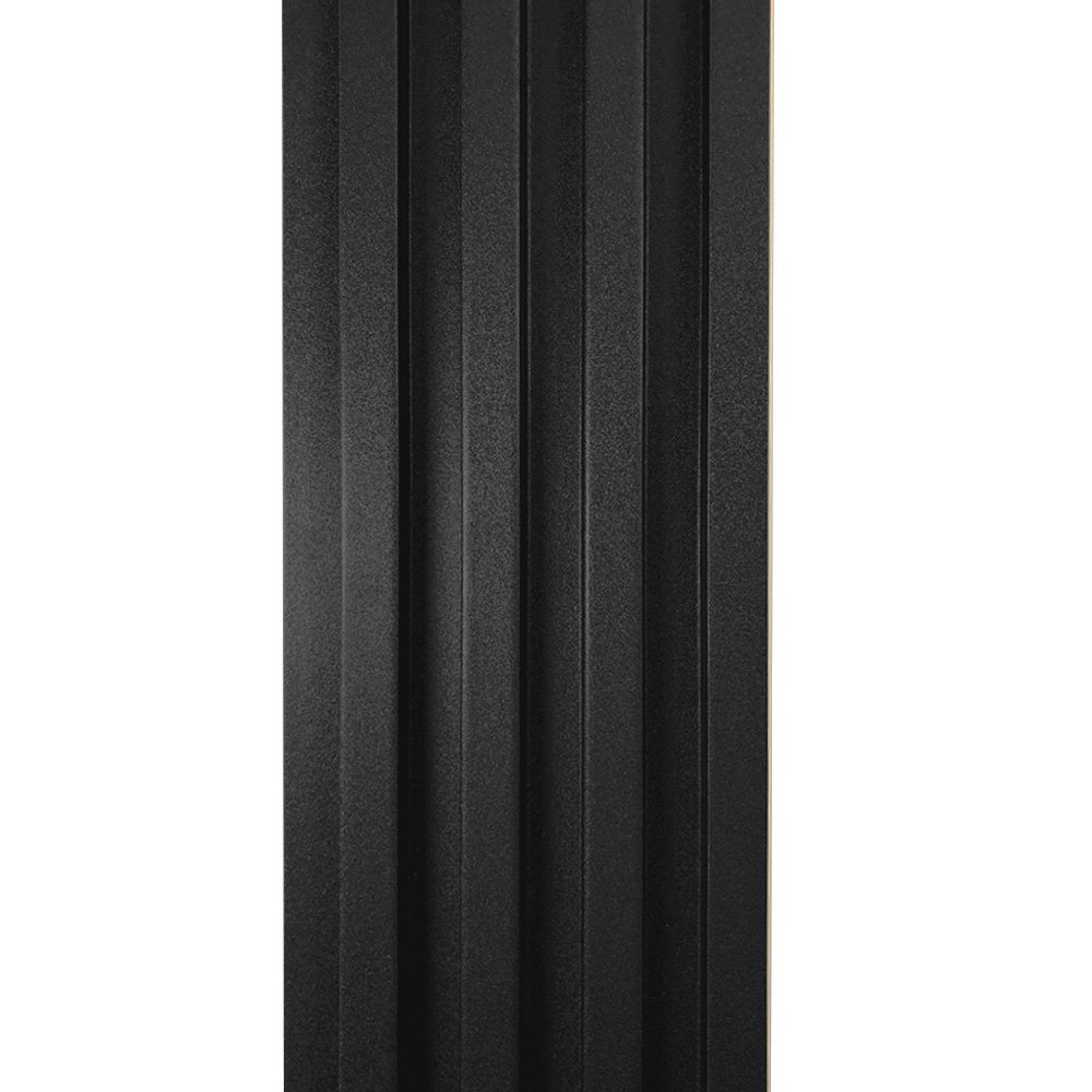 Painel Ripado Pvc Prime Madeira Preto Fosco 2,9m X16cm