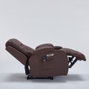 Ver imagem 6 de Poltrona do Papai Elétrica Reclinável com Massagem Aquecimento Miami Entrada Usb/usb-c Pu Marrom Cho