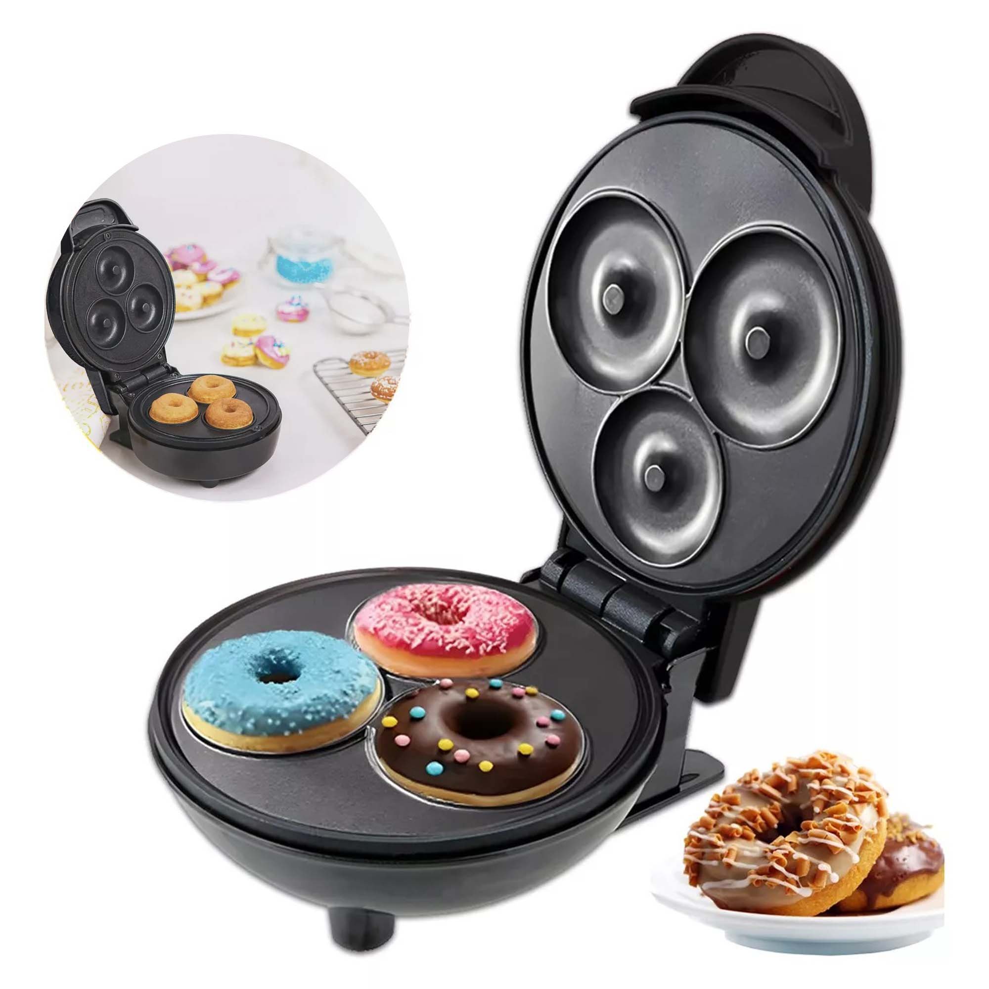 Máquina de Mini Donuts Rosquinhas Cozinha Antiaderente Sobremesa Confeitaria Culinária Biscoito Cria - 1