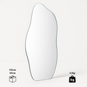 Ver imagem 4 de Espelho Orgânico Grande Moderno Parede Chão Apoio Suporte 150x60 Cm