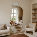 Ver imagem 2 de Espelho Orgânico Grande Moderno Parede Chão Apoio Suporte 150x60 Cm