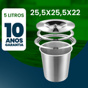 Ver imagem 2 de Lixeira Pia Cozinha Embutir Granito em Inox Não Enferruja 5l