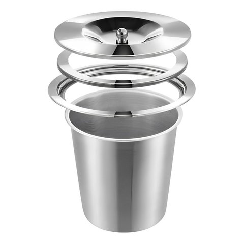 Lixeira Pia Cozinha Embutir Granito em Inox Não Enferruja 5l