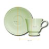 Conjunto Xícaras para Chá Porcelana 6 Peças 190 Ml Verde Cottage Germer - 2