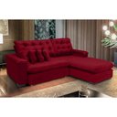Ver imagem 1 de Sofá Berlin 2.65x1.70m com Chaise Super Pillow Top - Vinho