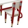 Cadeira Infantil Formato Lápis de Escrever com Borracha:vermelho - 2