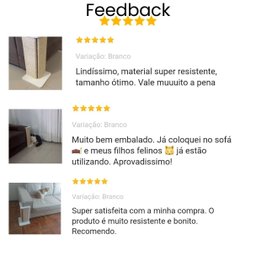 Arranhador Gato Canto Sofá Modelo Sisal - Branco - 7