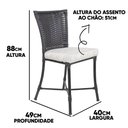 Ver imagem 4 de 4 Cadeiras Angra em Ferro para Cozinha, Área e Sala - Trama Original