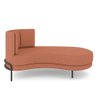 Sofá Chaise Longue Sala de Estar Living Lucca Direito D02 Linho Terracota B-355 - Lyam Decor - 6