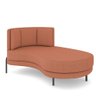 Sofá Chaise Longue Sala de Estar Living Lucca Direito D02 Linho Terracota B-355 - Lyam Decor - 1