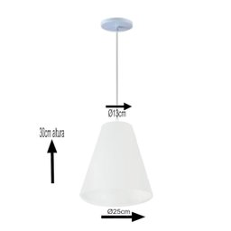 Lustre Pendente Luminária Cone 30/13x25 Varias Cores Md8040 Boreal Cúpulas e Abajures Lustre Pendent - 2