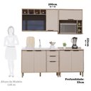 Ver imagem 2 de Cozinha Modulada Compacta 4 Peças sem Tampo Aspen Luciane Móveis