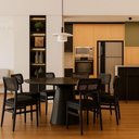 Ver imagem 3 de Mesa de Jantar Cone Orgânica Tríon Redonda 160x164 Cm Laca Preta