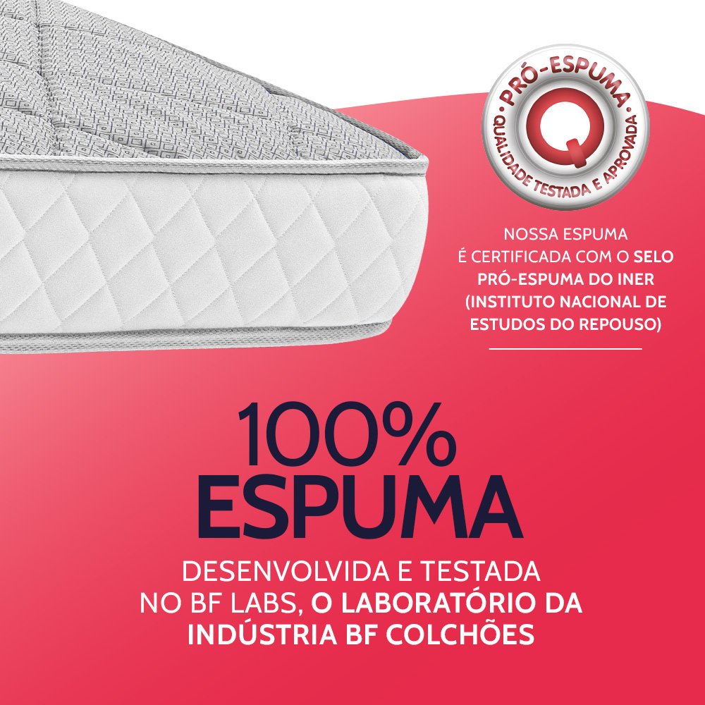 Colchão Casal Ortopédico de Espuma D28 a Vácuo 138x188cm Bf Colchões - 3