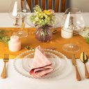 Ver imagem 4 de Aparelho de Jantar Cerâmica e Faqueiro Inox Dourado 24 Peças Mesa Posta Elegante 6 Pessoas
