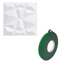 Ver imagem 1 de 50 Placas 3d Revestimento Parede Diamante Autocolante 25x25cm
