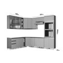 Ver imagem 3 de Kit de Cozinha Modulada 11 Peças Connect (4 Armários + 4 Balcões + 1 Paneleiro + 2 Complementos