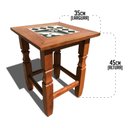 Ver imagem 3 de Kit de 4 Bancos Mesa de Centro Compacta Para Casa Pequena Libertas Rosas Artesanato