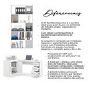 Ver imagem 7 de Kit Escritório com Mesa em L e Estante Livreiro Branco Menu Móveis